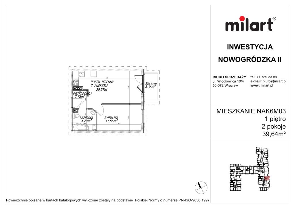Nowogródzka II, Mieszkanie NAK6M03