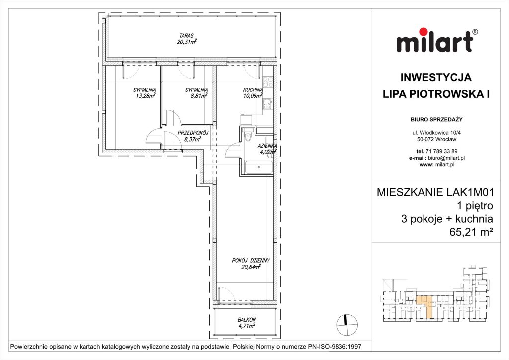 Lipa Piotrowska, Mieszkanie LAK1M01