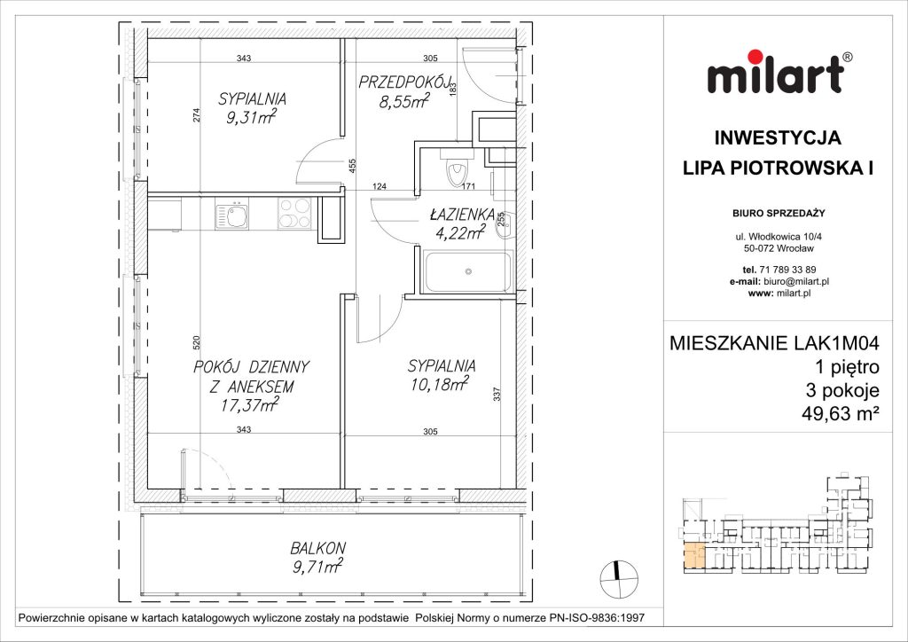 Lipa Piotrowska, Mieszkanie LAK1M04
