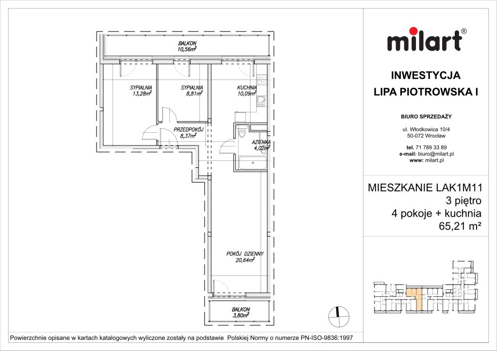 Lipa Piotrowska, Mieszkanie LAK1M11