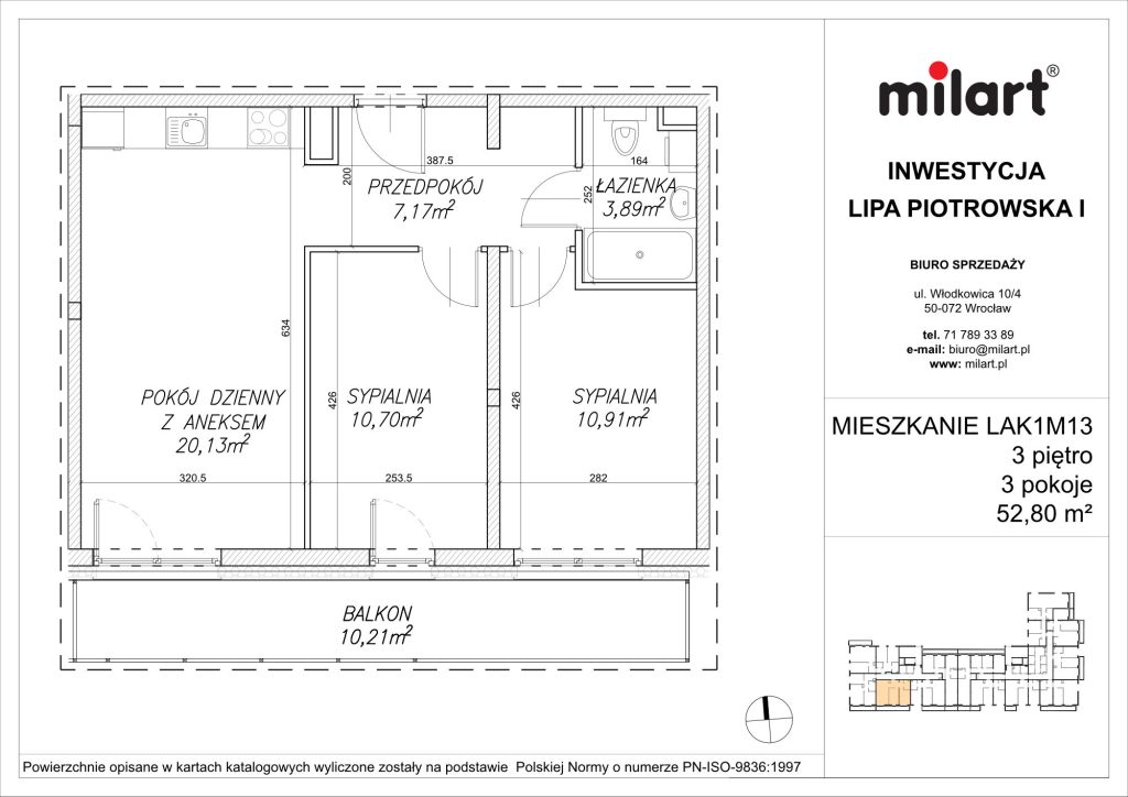 Lipa Piotrowska, Mieszkanie LAK1M13