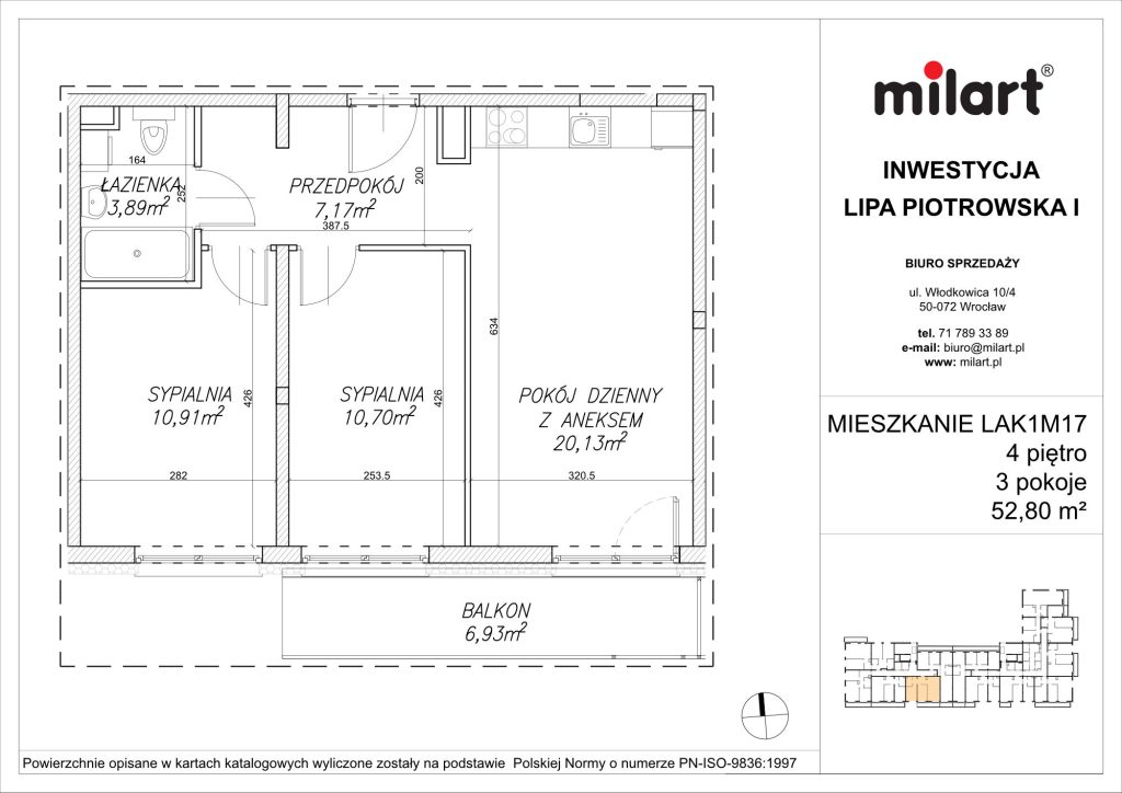 Lipa Piotrowska, Mieszkanie LAK1M17