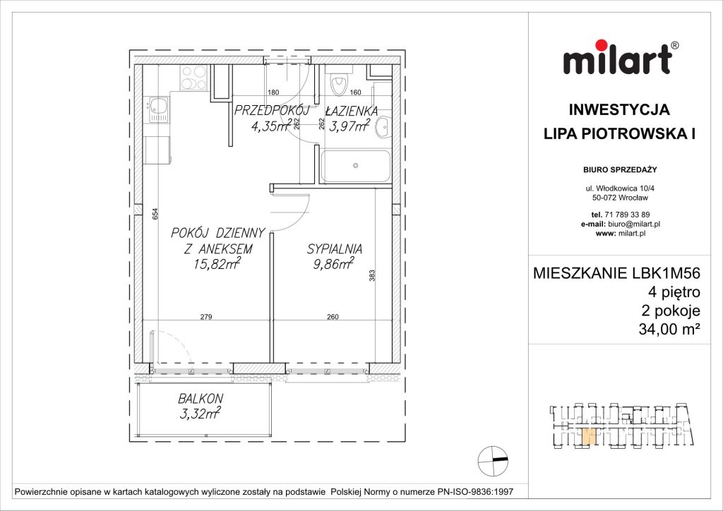 Lipa Piotrowska, Mieszkanie LBK1M56