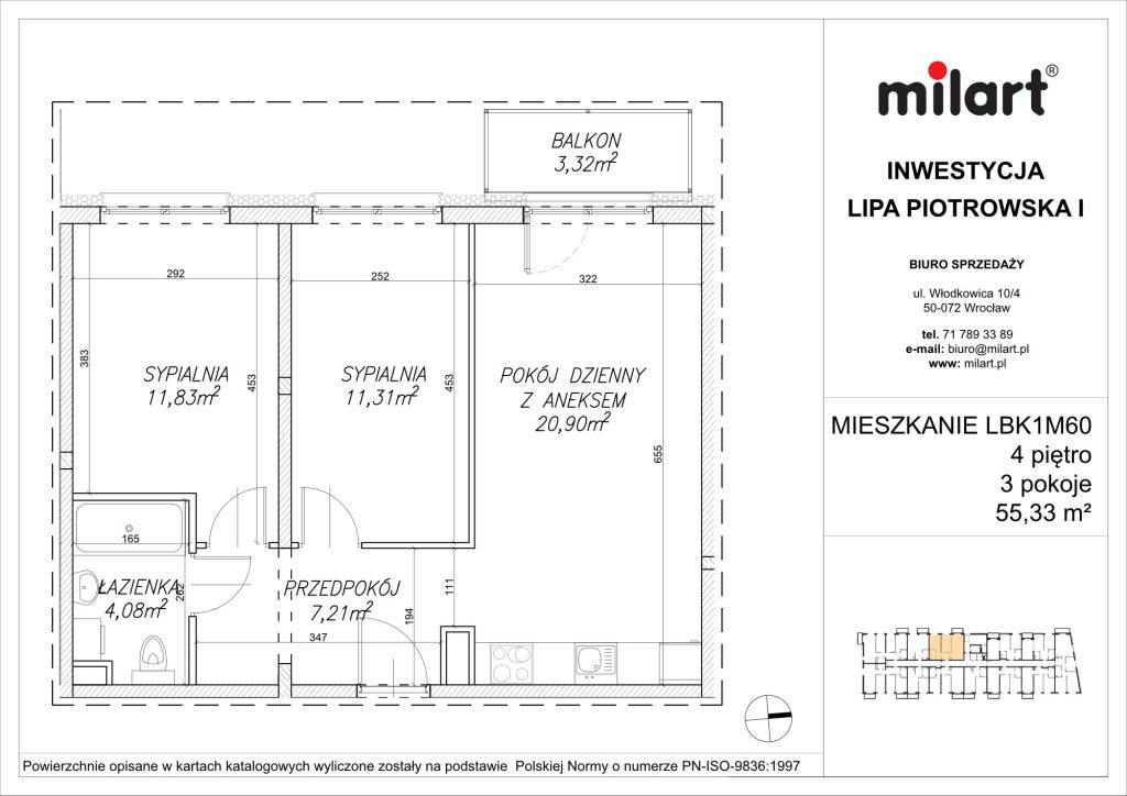 Lipa Piotrowska, Mieszkanie LBK1M60